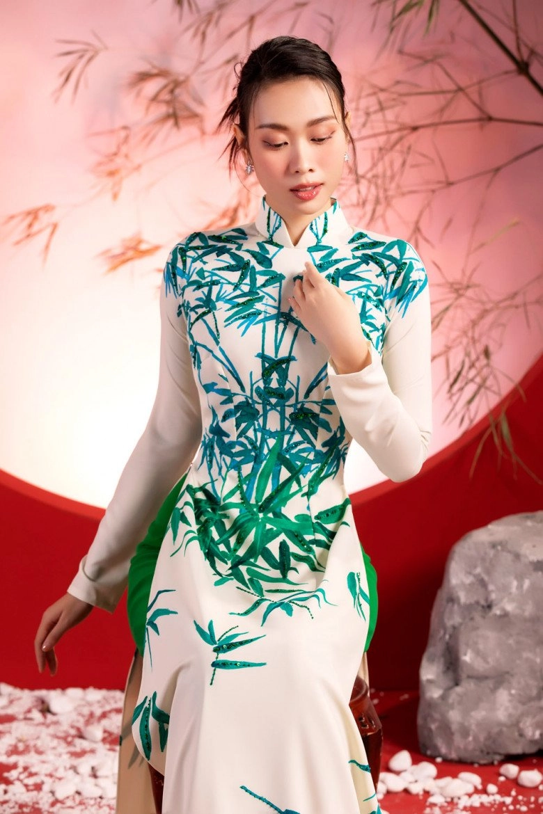 Hoa hậu việt có tên kêu như chuông diện áo dài kêu gọi bảo tồn và phát triển cây tre việt nam - 1