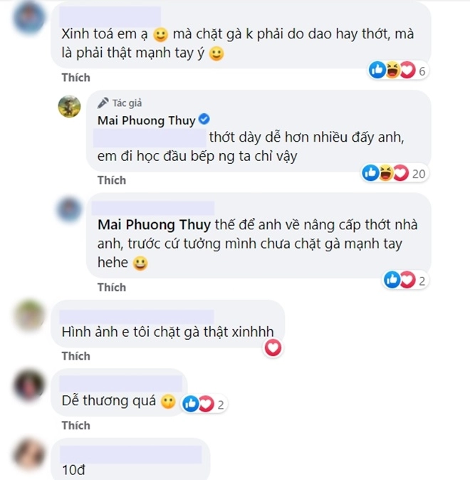 Mai phương thúy khoe cảnh vào bếp chặt gà bị chê dao cùn cô nói thớt dày thế còn muốn gì nữa - 2