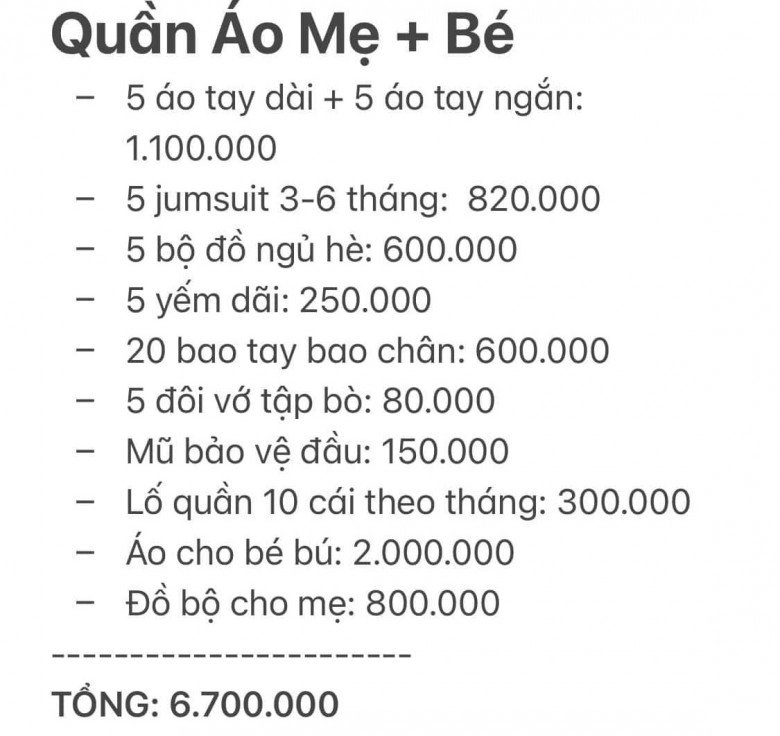 Mẹ bỉm công khai bảng chi phí nuôi con 10 tháng 120 triệu đồng nhiều chị em nói xem xong không dám đẻ - 2