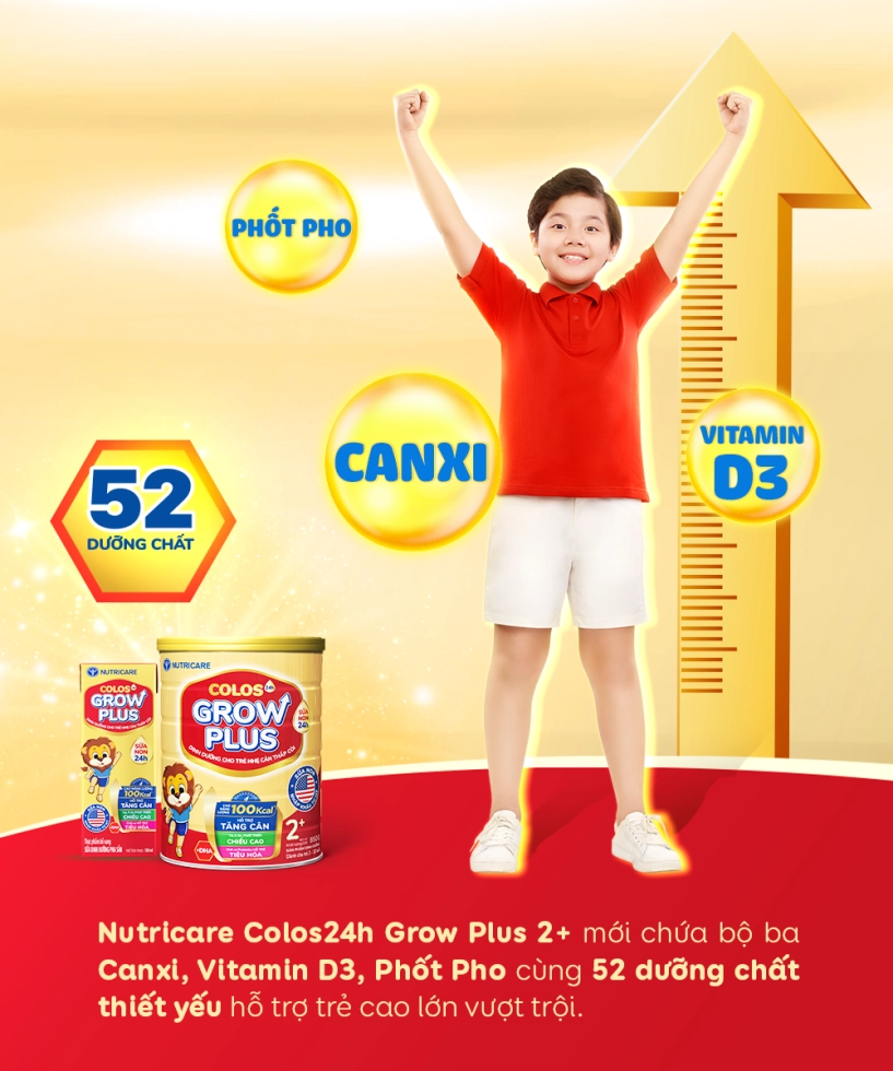 Nutricare colos24h grow plus 2 mới với công thức cao năng lượng 100 kcal theo khuyến nghị của tổ chức y tế thế giới - 3