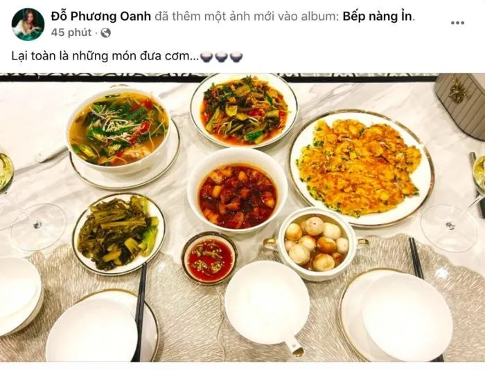 Phương oanh khoe nghề nấu cơm dạo làm dàn sao việt bình luận rào rào nhìn bát ớt là biết độ ghen - 5