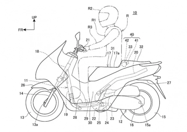 Honda đang phát triển cải tiến túi khí trên xe máy - 1