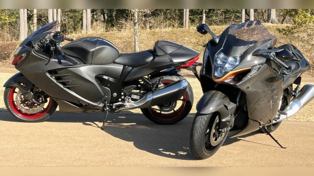 Suzuki hayabusa đầu tiên được trang bị bộ body kit carbon khô - 1