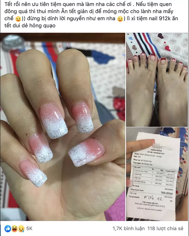 Theo xu hướng nail mắt mèo nhiều chị em ấm ức ôm chiếc móng như úp thìa đón tết - 5