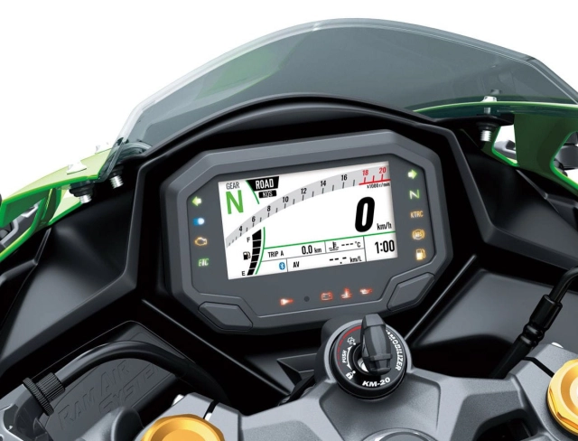 Kawasaki ninja zx-25r se 2023 ra mắt được tinh chỉnh sức mạnh đồng hồ tft màu sắc hoàn toàn mới - 3