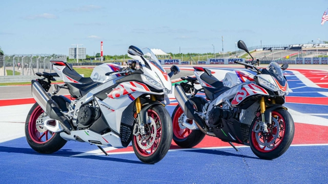 Phiên bản đặc biệt của aprilia rsv4 factory 2023 và tuono factory 2023 xuất hiện tại cota - 1