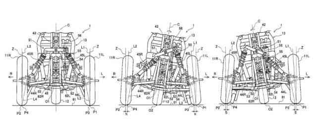 Suzuki tiết lộ bằng sáng chế khái niệm xe ba bánh nghiêng của mình - 2