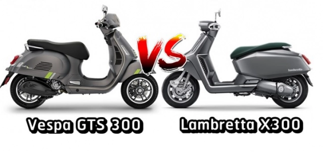 Vespa gts300 vs lambretta x300 trên bàn cân thông số - 1