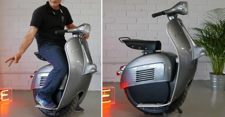 Xe điện một bánh chạy như vespa nhà phố không lo chỗ để - 4