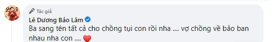 Con trai 8 tháng lê dương bảo lâm nhắn con dâu mọi thứ ba mẹ chồng lo hết sang tên sản nghiệp khủng - 6