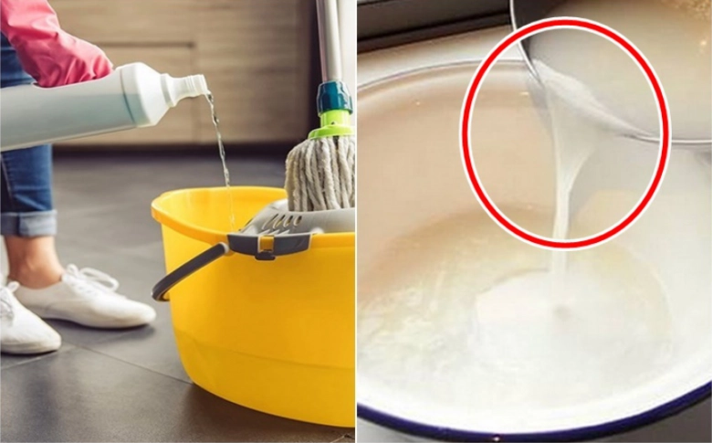 Đừng chỉ dùng nước lau sàn hãy thêm thứ màu trắng này vào cả tháng không lau sàn nhà vẫn sạch bóng - 1
