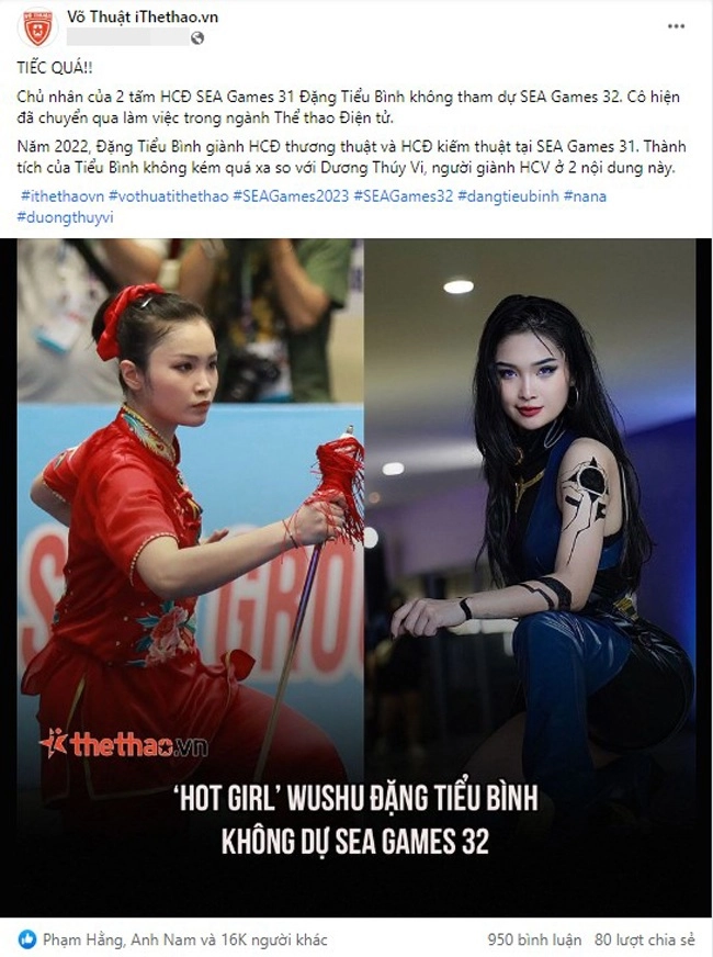 Hotgirl wushu đặng tiểu bình tỏa sáng tại sea games ở vai trò mới nhan sắc không phải vũ khí tối thượng - 1