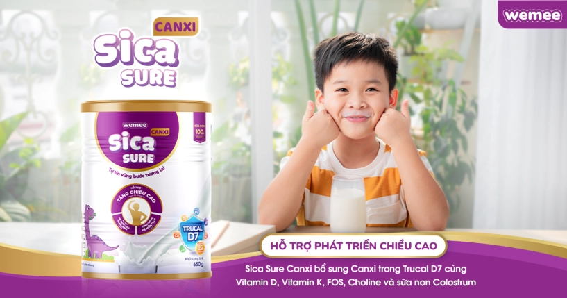 Sica sure canxi cùng con tự tin cao lớn mỗi ngày - 1