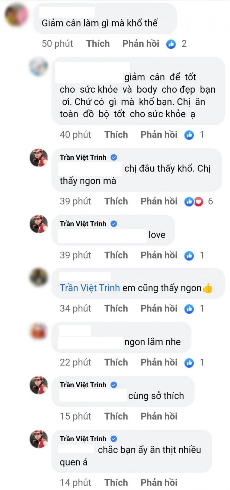 Việt trinh khoe bữa ăn đạm bạc đáp lại khi dân mạng nói giảm cân làm gì mà khổ thế - 6