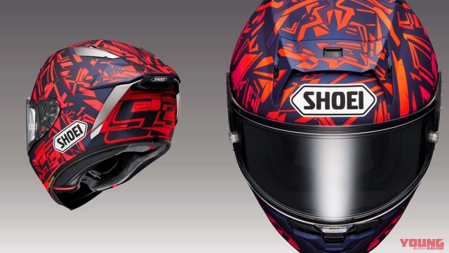 Bản sao fullface shoei thử nghiệm mùa đông của marc marquez xuất hiện - 1