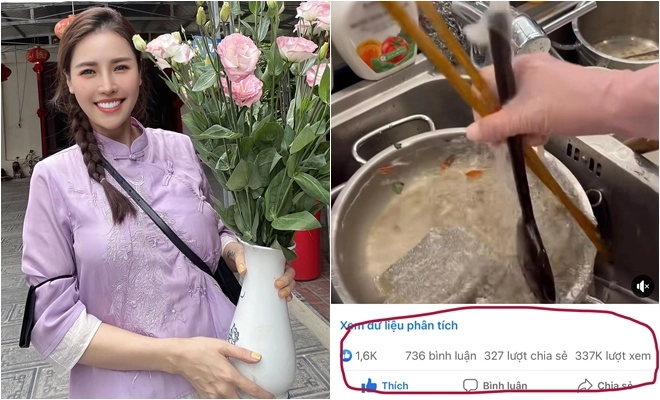 Mẹ 3 con quế vân tung video dạy cách rửa bát bỗng hút hơn 300 nghìn lượt xem còn được ngưỡng mộ vì nấu ngon - 1