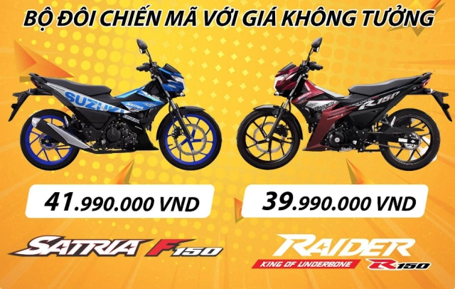 Suzuki raider và satria giảm sâu đến 5 triệu đồng sau khi được điều chính giá bán lẻ đề xuất - 1