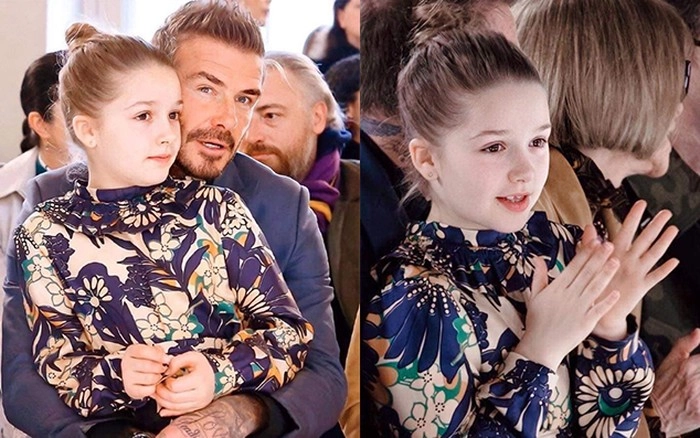 Bị mẹ cấm trang điểm harper beckham trổ tài họa mặt cho bố điêu luyện lộ góc nghiêng cực phẩm - 1