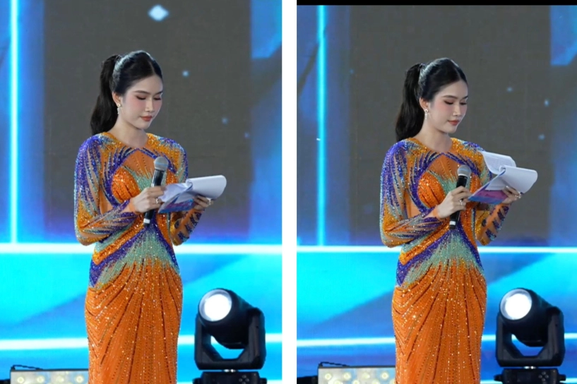 Nữ mc nhà đài cầm trịch chung kết miss world vietnam ảnh chụp lén khó dìm bóng lưng đẹp như thiếu nữ - 4