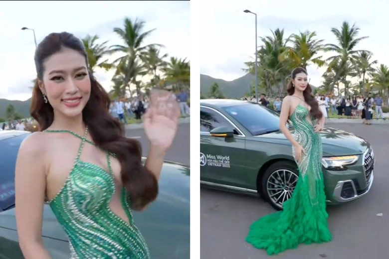 Trực tiếp chung kết miss world vietnam 2023 dàn hoa - á hậu xinh đẹp đổ bộ thảm xanh - 12