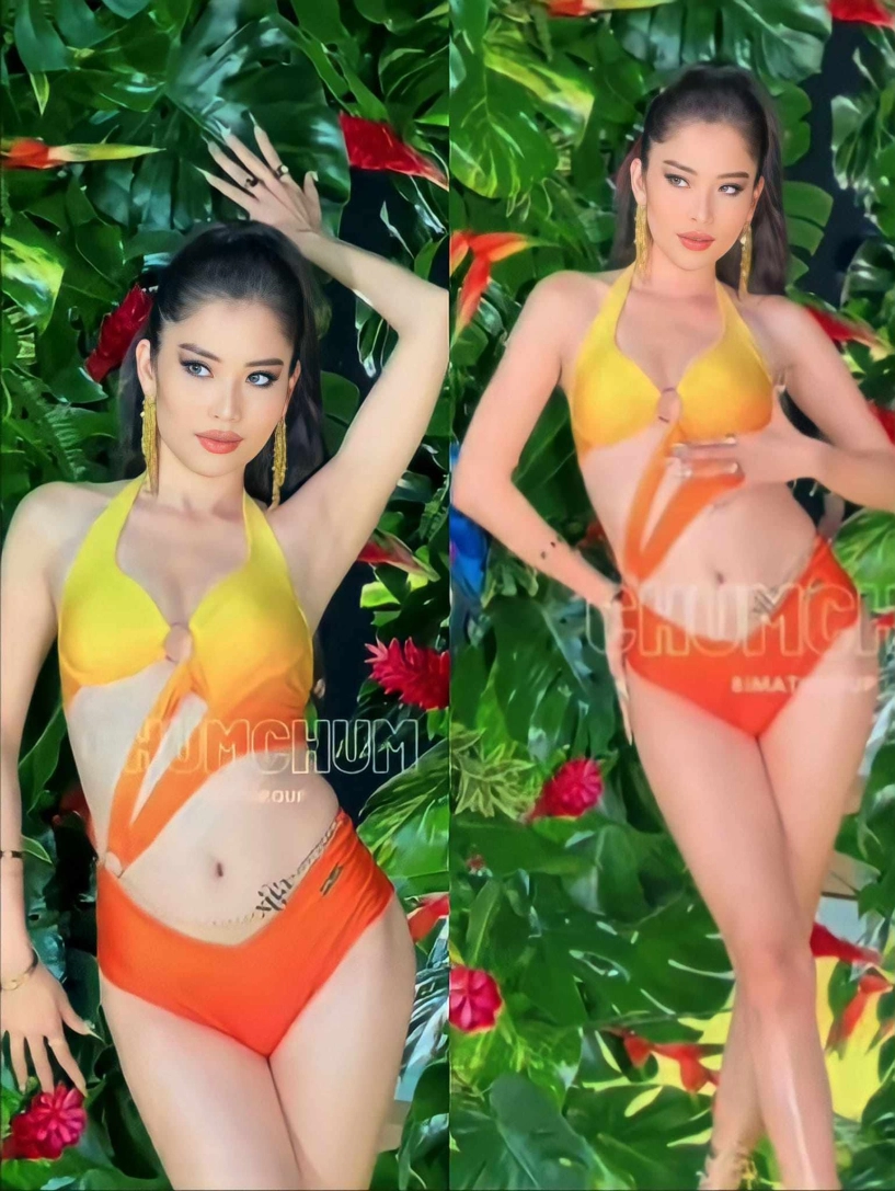 Ảnh hậu trường bikini top 18 miss universe vietnam 2023 múi bụng của hương ly thật hay giả - 6