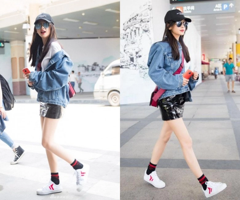 Cảnh angelababy đưa con đi học bị chụp lén mặc phong cách trên trùm kín mít dưới te tua - 5