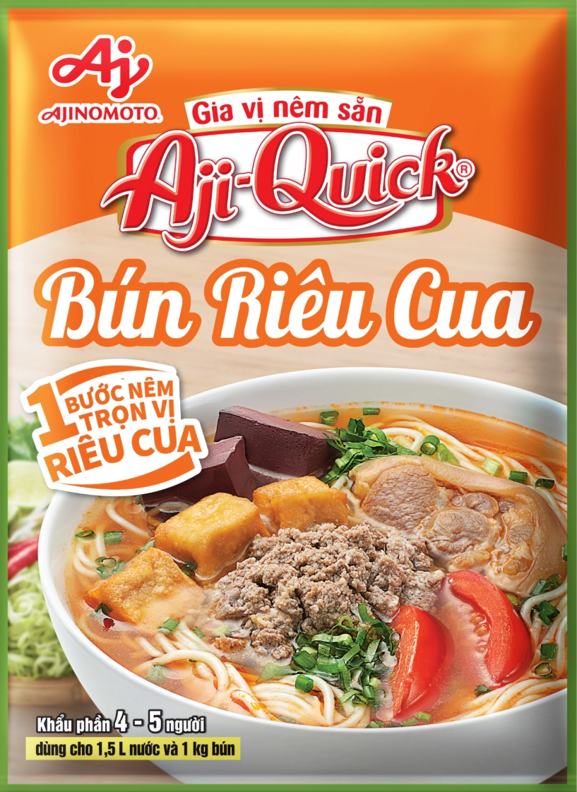 Chỉ một bước nêm đã có ngay tô bún riêu chuẩn vị với gia vị nêm sẵn aji-quick bún riêu cua - 2