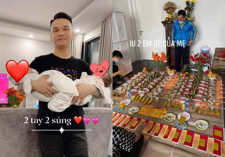 Phú bà việt lucie nguyễn và chồng trẻ kém 9 tuổilàm tiệc đầy tháng cho con mâm cúng màu hồngxa hoa cầu kì bậc nhất - 21