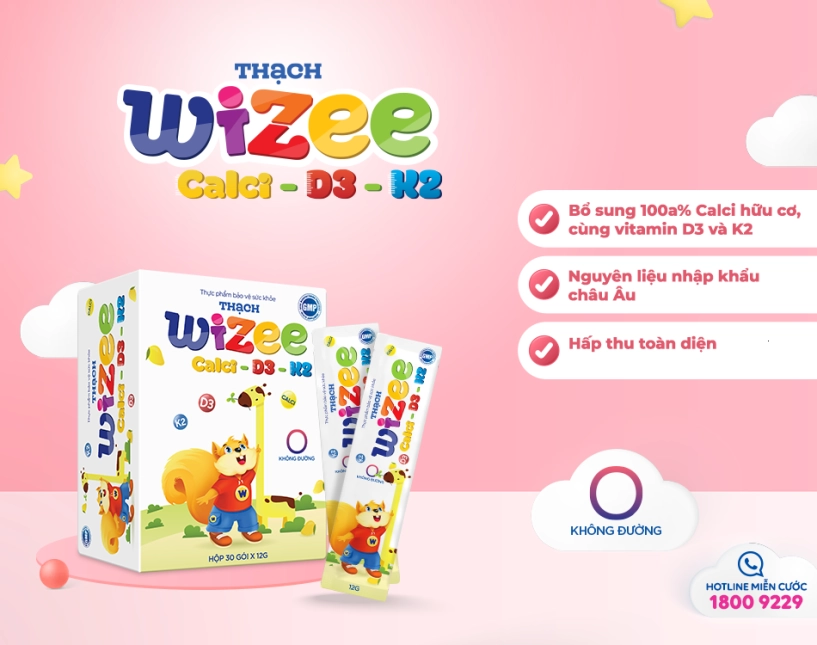 Thạch wizee calci d3 k2 từ calci hữu cơ - lựa chọn tối ưu cho xương răng trẻ phát triển - 3