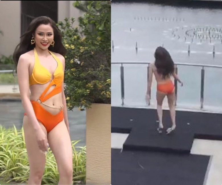 Top 18 miss universe vietnam 2023 trình diễn bikini emma lê suýt vồ ếch lệ nam lộ miếng lót ngực - 11