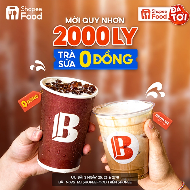 Vưa đăt chân đên phan thiêt va quy nhơn shopeefood đa hao phong tung ra 2000 ly tra sưa miên phi - 2