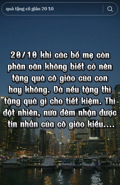 2010 khi các bố mẹ đang phân vân tặng quà cô giáo của con thì nửa đêm nhận được tin nhắn của cô đọc xong ai cũng nín lặng - 2