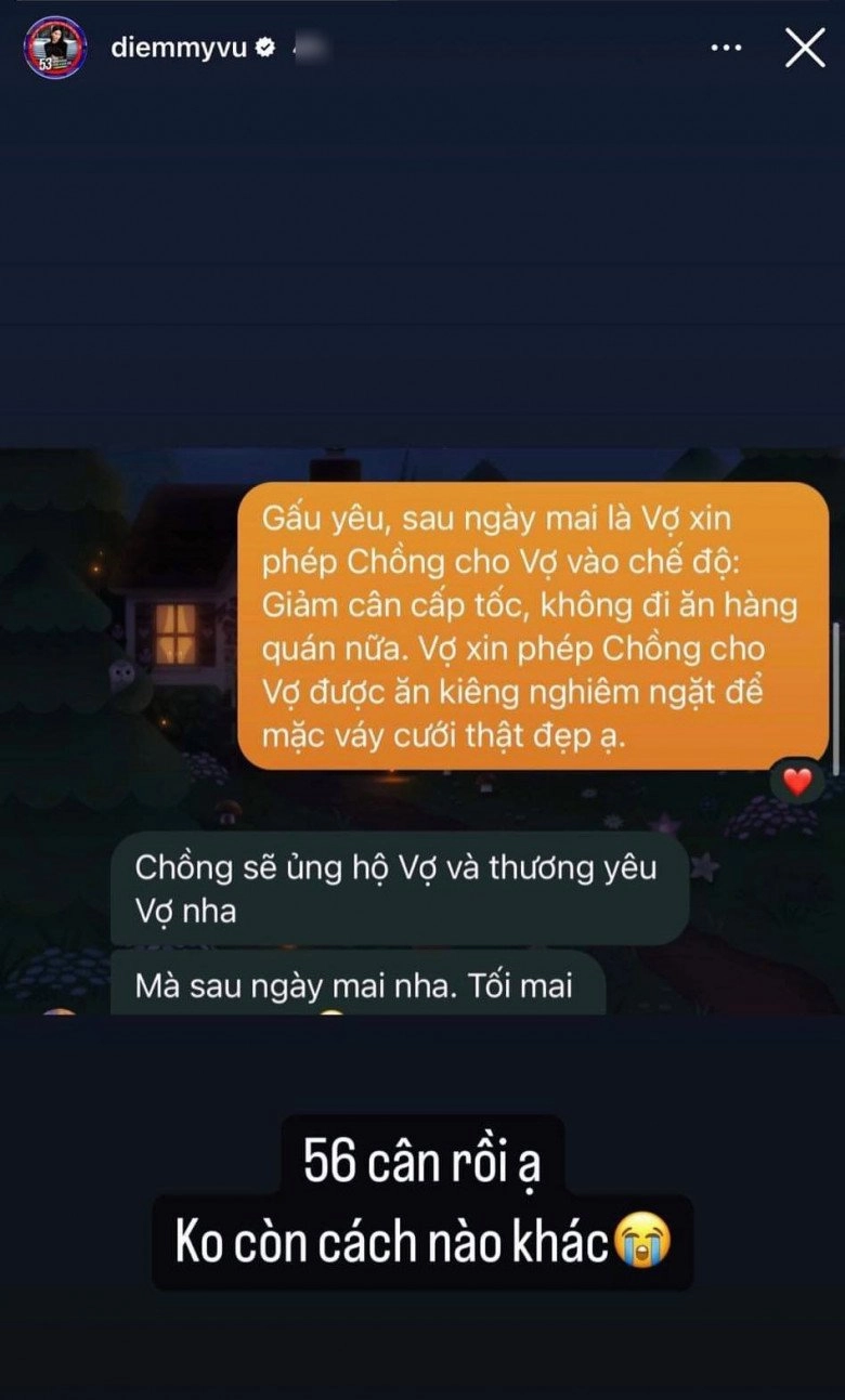 Diễm my 9x áp lực khi u40 mới làm cô dâu phải xin phép chồng vào chế độ khóa miệng giữ dáng - 4