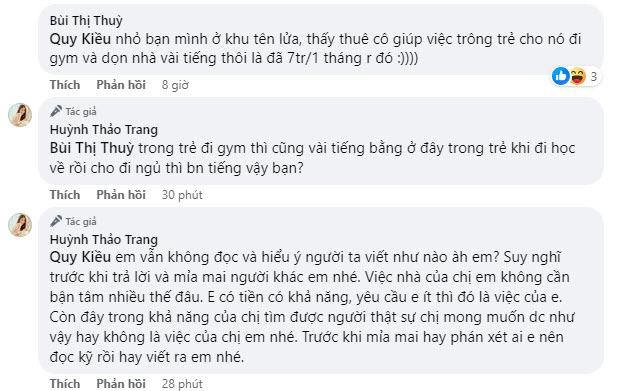 Dv huỳnh thảo trang tìm bảo mẫu trông con tổng cộng 7tiêu chí nhưng mức lương gây tranh cãi - 5