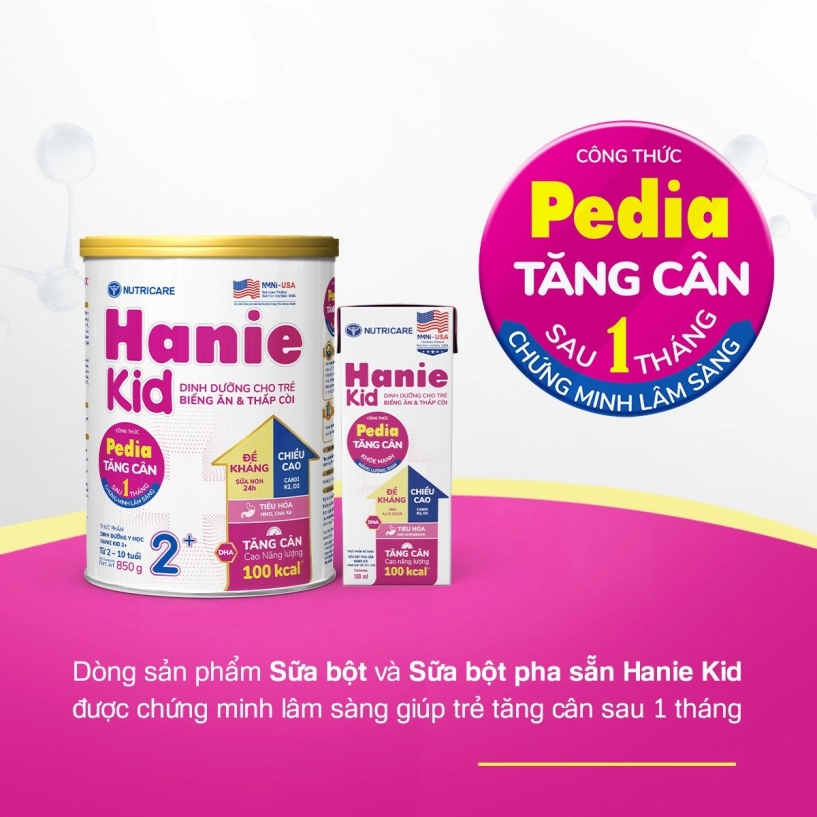 Hanie kid mới - dinh dưỡng y học giúp trẻ tăng cân sau 1 tháng - 5