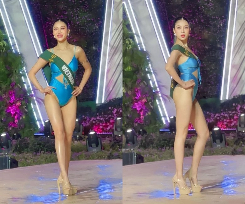 Miss earth 2023 lan anh khoe hình thể với bikini fans lo lắng không lọt nổi top 5 để nuốt mic - 1