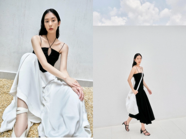 nữ hoàng lookbook hà thành làm mẹ một con ăn mặc cực có gout diện toàn đồ đen - trắng mà trẻ măng - 7