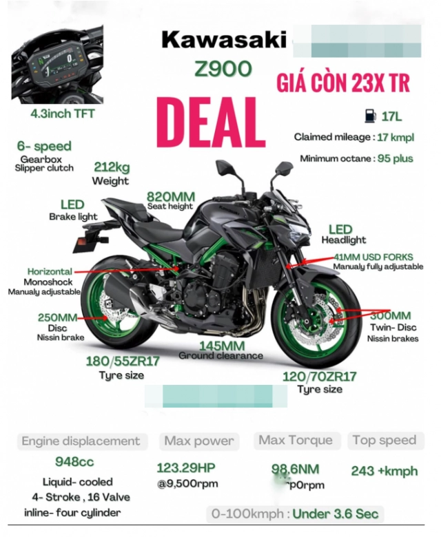 Kawasaki z900 2023 giảm giá gần 100 triệu đồng tại thị trường việt nam - 14