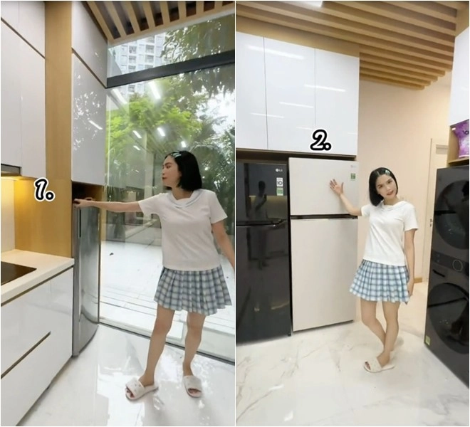 Ngọc trinh khoe căn bếp mới gần nửa tỷ đồng có những 4 chiếc tủ lạnh nhiều món nội thất 40 - 50 triệu - 6