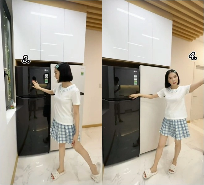 Ngọc trinh khoe căn bếp mới gần nửa tỷ đồng có những 4 chiếc tủ lạnh nhiều món nội thất 40 - 50 triệu - 7