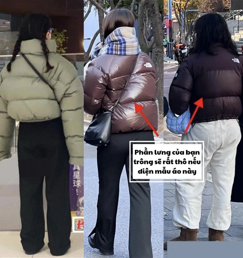 Áo khoác phao có 3 độ dài cực dìm dáng người mặc nàng 1m6 diện vào trông thấp và béo - 3