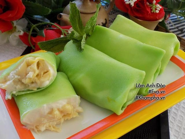 Cách làm bánh crepe sầu riêng lá dứa tuyệt ngon ăn buổi nào cũng thích - 7