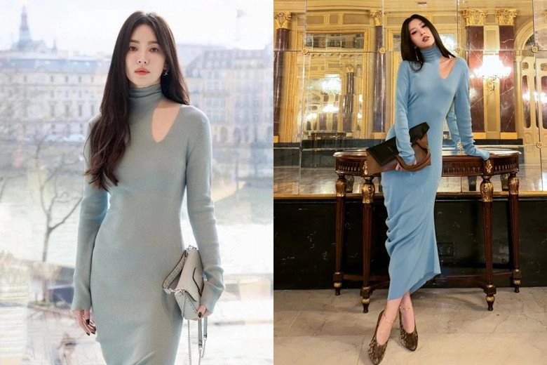 Đối lập đại sứ song hye kyoquỳnh anh shyn dù đụng hàng vẫn chất vừa đến milan fashion week đã gây sốt - 3