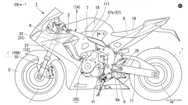 Honda đã nộp bằng sáng chế cho phát minh gối đỡ đầu gối có thể thay đổi trên bình xăng - 1