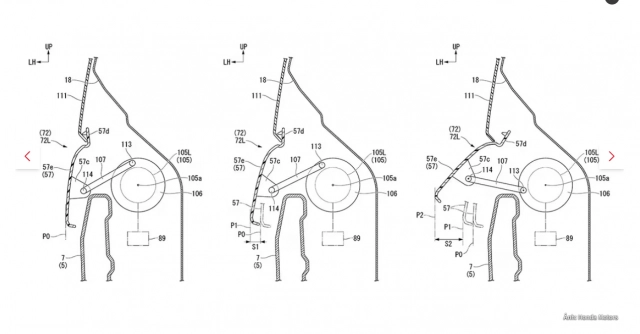 Honda đã nộp bằng sáng chế cho phát minh gối đỡ đầu gối có thể thay đổi trên bình xăng - 3