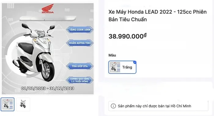 Honda lead đang có giá bán dưới 39 triệu đồng - 2
