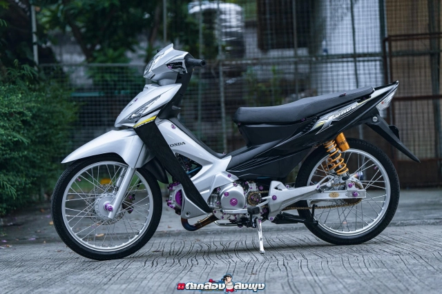 Honda wave x độ được khai mở tâm hồn bằng cục máy monkey 125 - 12