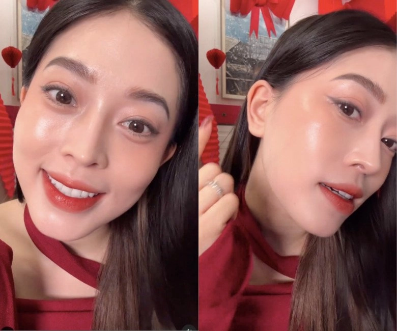 Lười tô vẽ rườm rà á hậu phương nga khai sáng cách make-up không kem nền vẫn bóng như style hàn - 2