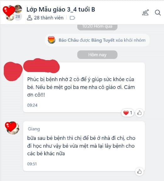 Mẹ việt đăng đàn bức xúc vì nhắn tin nhờ cô giáo mầm non chăm con bị ốm ai ngờ bị nói để bé ở nhà đi chị - 2