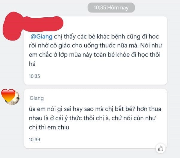 Mẹ việt đăng đàn bức xúc vì nhắn tin nhờ cô giáo mầm non chăm con bị ốm ai ngờ bị nói để bé ở nhà đi chị - 3